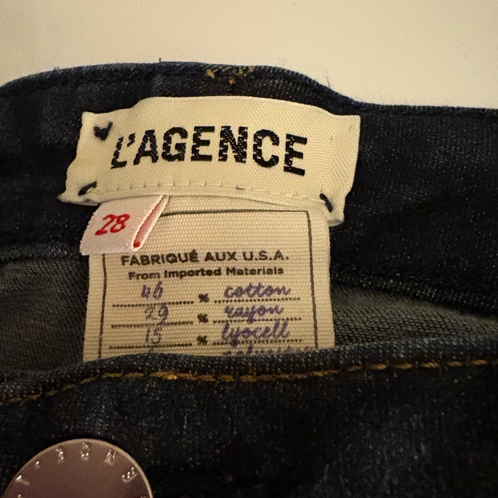 L'AGENCE Margot (slim) dark wash jeans, size 28